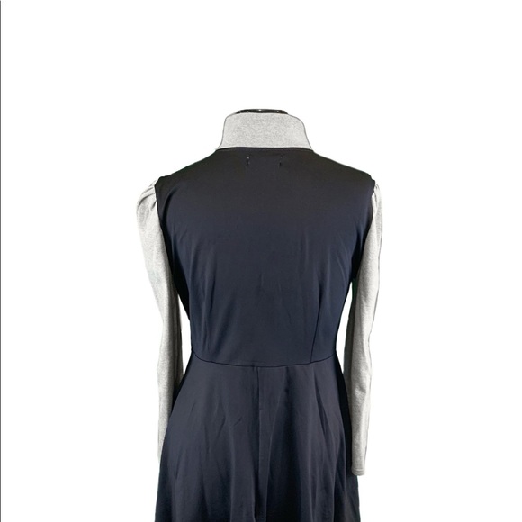 Tang Ling Rui Black A-line Military Style Long Sleeve Collar Dress Women's 4XL - Picture 3 of 6